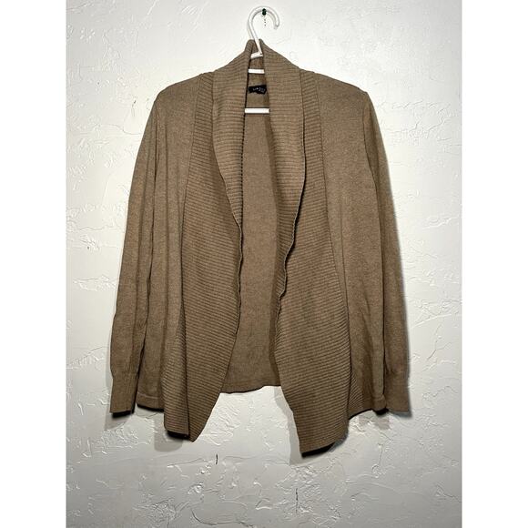 Lands end open wool cardigan womens small heavy thick knit capsule wardrobe - Picture 1 of 5